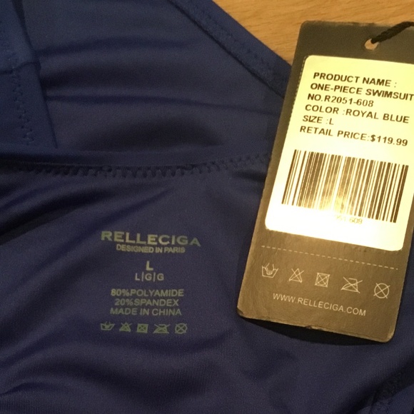 Relleciga Women’s High Cut Low Back One Piece Thong Bathing Suit - Picture 7 of 7